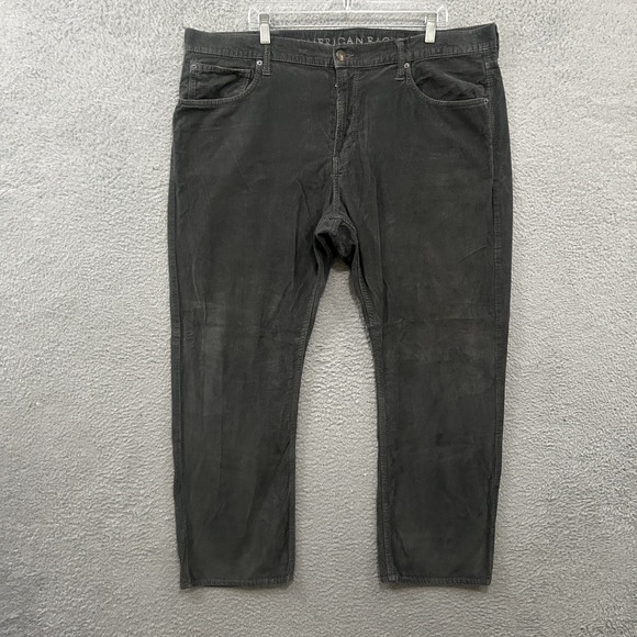 American Eagle Outfitters Other - American Eagle Jeans Mens 42x32 Gray Corduroy Original Straight Pants Cotton